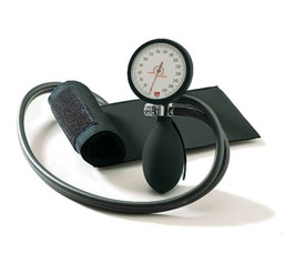 Bild von Blutdruckmessgerät boso clinicus II mit Klettenmanschette, schwarz