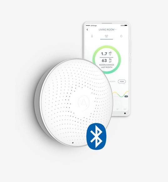 Picture of radon detector Airthings Wave Plus