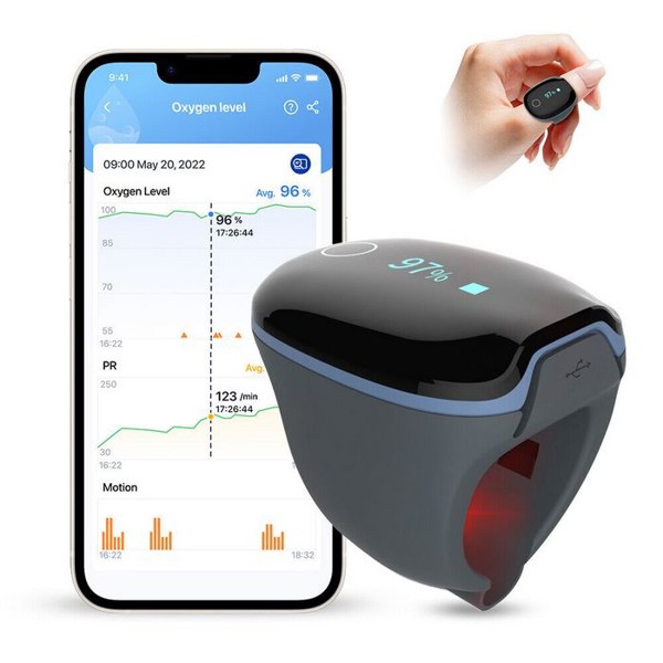 O2 Monitor Strip O2 Ring™ - Ring Oxygen Monitor for continuous monitoring of oxygen ...