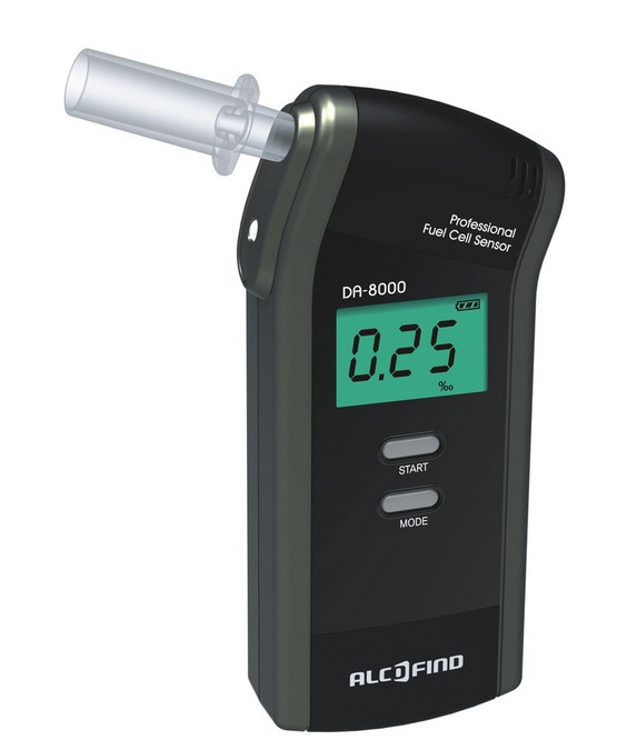 Bild von Alkoholtester Alcofind DA-8000 + 50 Zusatz-Mundstücke